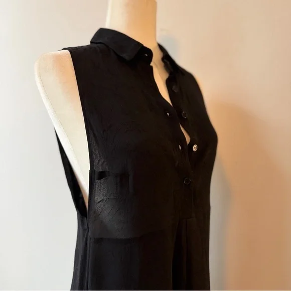 Reformation Black Button-Up Maxi Dress Size S/M 6/8 - Picture 2 of 9